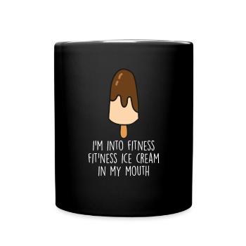 Lustiges Eiscreme-Zitat - Tasse einfarbig - Schwarz - Vorne