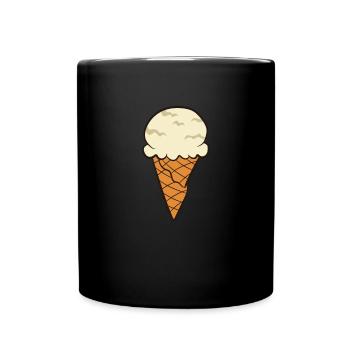 Lustiges Eiscreme-Zitat - Tasse einfarbig - Schwarz - Vorne