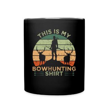 Chemise de chasse à l’arc - Mug uni - noir - Devant