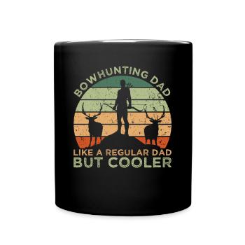 Papa chasseur à l’arc - Mug uni - noir - Devant