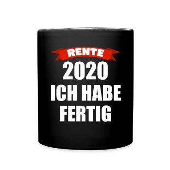 Rentner Rentenbeginn Verabschiedung Arbeitskollege - Tasse einfarbig - Schwarz - Vorne