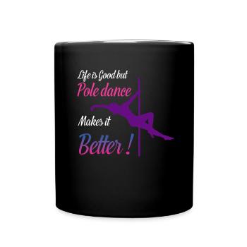 Acrobatie Athlète de Pole Dance - Mug uni - noir - Devant