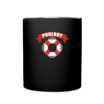 Pool Boy Swimming Pool - Bademeister - Tasse einfarbig - Schwarz - Vorne