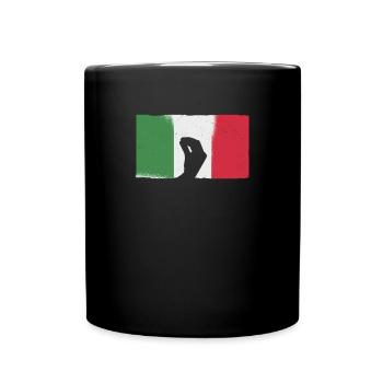 Italienische Handgeste Capisci | Italien Flagge - Tasse einfarbig - Schwarz - Vorne