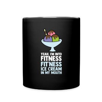 Eis Gelato Sommer Lustiges Eis - Tasse einfarbig - Schwarz - Vorne