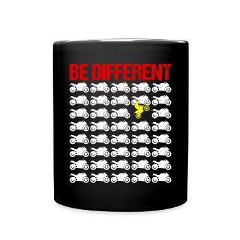 Enduro Moto Supermotard Moto Moto Motocross - Mug uni - noir - Devant