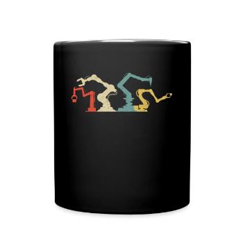 Robot Robotique Ingénieur Rétro - Mug uni - noir - Devant