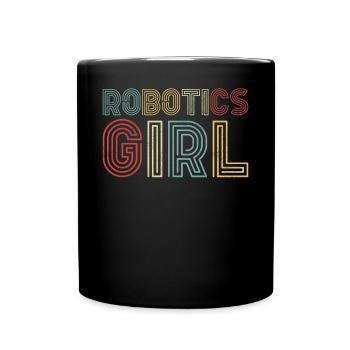 Ingénieur en robotique robotique fille - Mug uni - noir - Devant