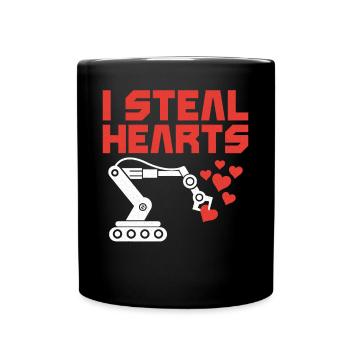 Robot Robotics Engineer Valentines - Full Colour Mug - black - Front
