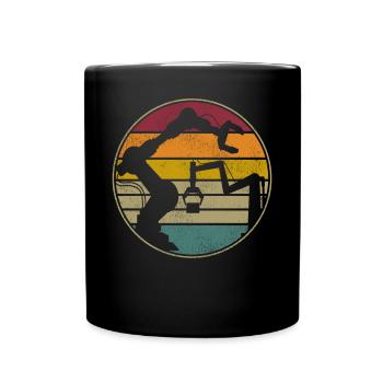 Robot Robotics Engineer Retro - Full Colour Mug - black - Front