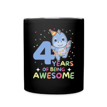 Dino pour les enfants de 4 ans - Mug uni - noir - Devant