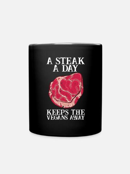 Steak - Tasse einfarbig - Schwarz