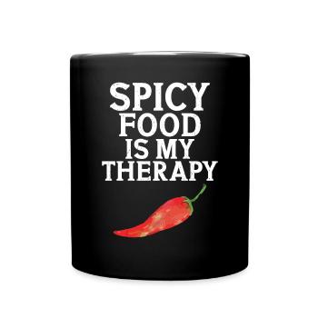 Chili-Pfeffer - Tasse einfarbig - Schwarz - Vorne