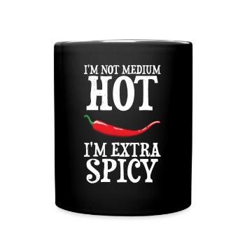 Chili-Pfeffer - Tasse einfarbig - Schwarz - Vorne