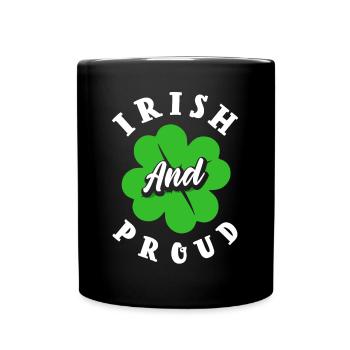 Les Irlandais et les fiers célèbrent la Saint-Patrick en Irlande - Mug uni - noir - Devant