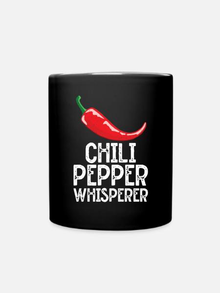 Chili-Pfeffer - Tasse einfarbig - Schwarz