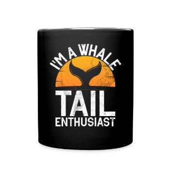 Killerwal Schwertwal Wale beobachten Orca Wal - Tasse einfarbig - Schwarz - Vorne