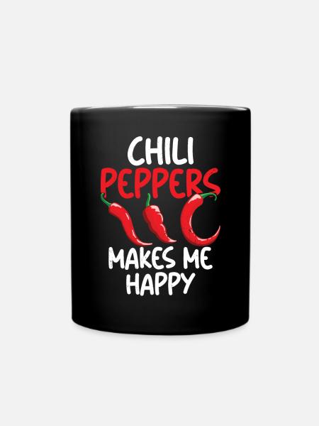 Chili-Pfeffer - Tasse einfarbig - Schwarz