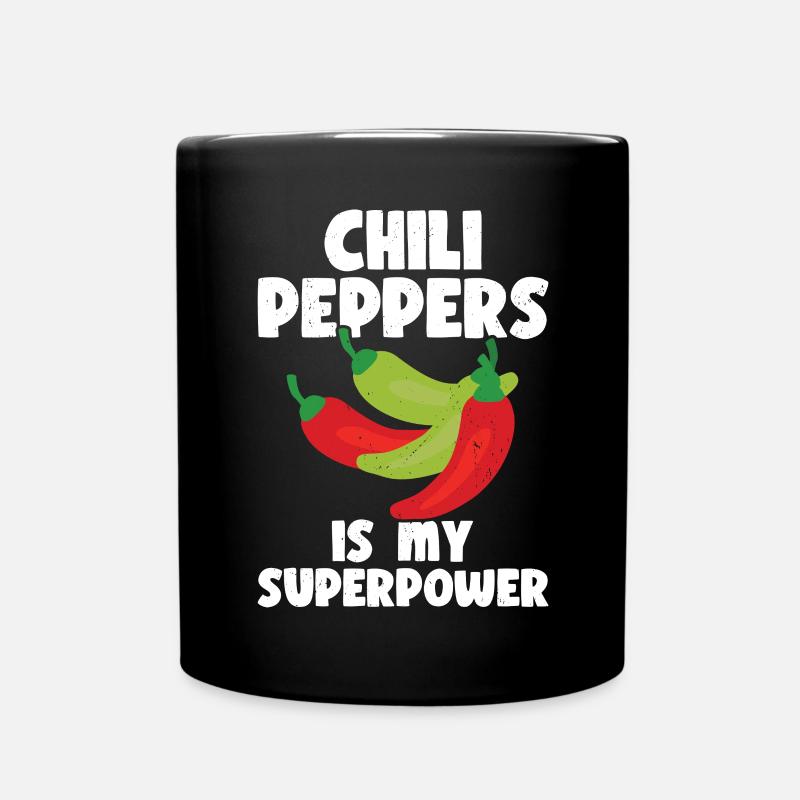 Chili-Pfeffer - Tasse einfarbig - Schwarz