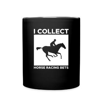 Je collectionne les paris hippiques chemise - Mug uni - noir - Devant