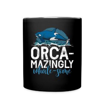Killer whale killer whale watching Orca whale watching - Full Colour Mug - black - Front