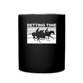 Betting Time Horse Racing Shirt Geschenk - Tasse einfarbig - Schwarz - Vorne