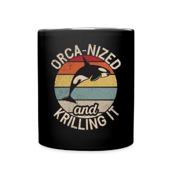 Killer whale killer whale watching Orca whale watching - Full Colour Mug - black - Front