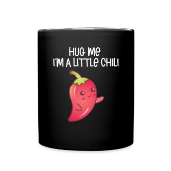 Chili-Pfeffer - Tasse einfarbig - Schwarz - Vorne