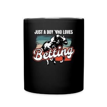 Juste un garçon qui aime parier Chemise Cadeau - Mug uni - noir - Devant