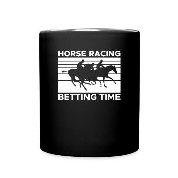 Horse Racing Betting Time Shirt Geschenk - Tasse einfarbig - Schwarz - Vorne