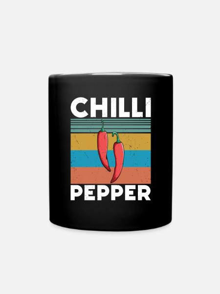 Chili-Pfeffer - Tasse einfarbig - Schwarz