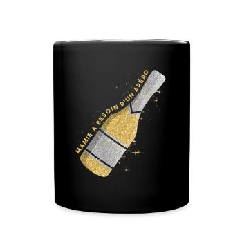 Mamie Apéro Grand-Mère - Mug uni - noir - Devant