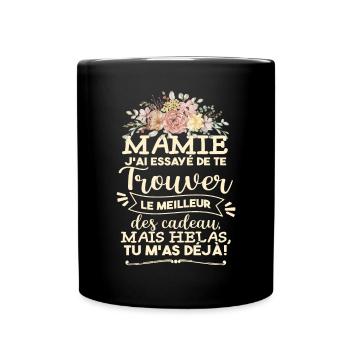 Mamie Humour Cadeau Grand Mère - Mug uni - noir - Devant