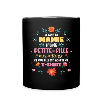 Mamie D'Une Petite-Fille - Mug uni - noir - Devant