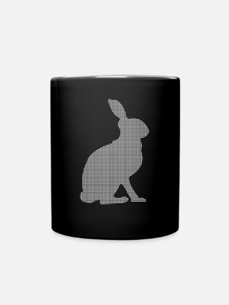 Hase - Tasse einfarbig - Schwarz