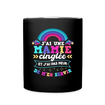 J'ai Une Mamie Cinglée Petite-Fille Enfant - Mug uni - noir - Devant