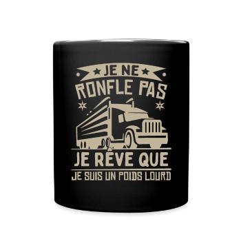 Je Suis Un Poids Lourd Camion - Mug uni - noir - Devant