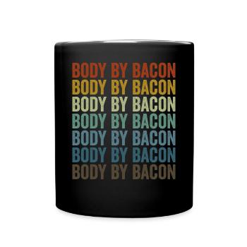 Körper von Bacon Bacon Lover - Tasse einfarbig - Schwarz - Vorne
