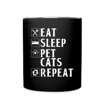 Gift Cat Owner Cat Gift - Full Colour Mug - black - Front