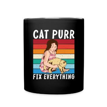 Cadeau Propriétaire de chat Cadeau de chat - Mug uni - noir - Devant