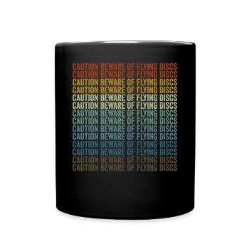 Attention aux disques volants Disc Golf - Mug uni - noir - Devant