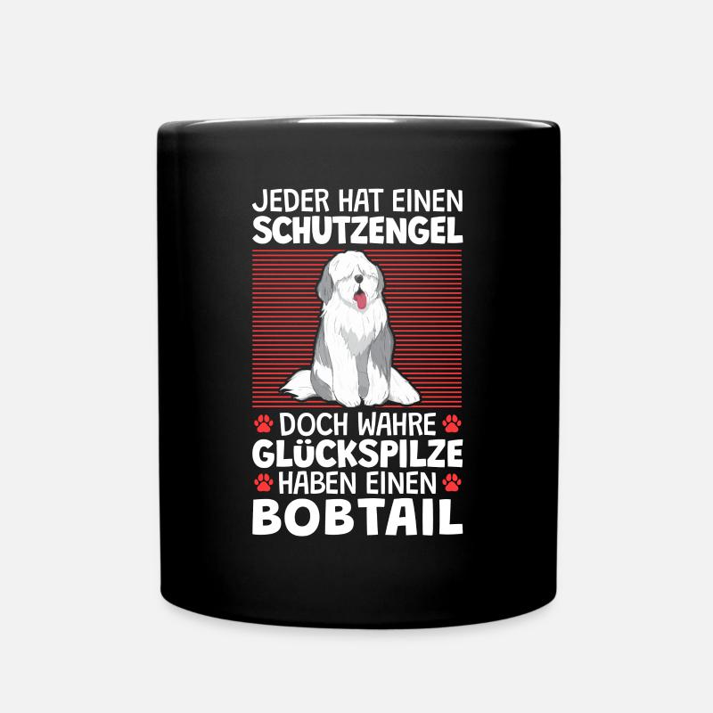 Bobtail ist mein Schutzengel Altenglischer Bobtail - Tasse einfarbig - Schwarz