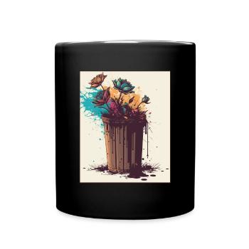 Ordures Plantes Pollution Environnement Climat - Mug uni - noir - Devant