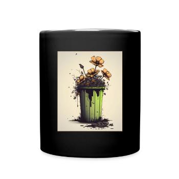 Ordures Plantes Pollution Environnement Climat - Mug uni - noir - Devant