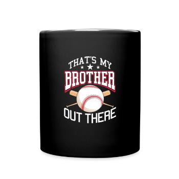 Baseball Schwester - Tasse einfarbig - Schwarz - Vorne