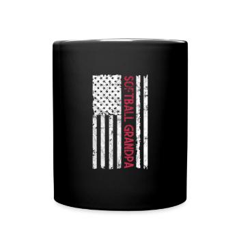 Softball États-Unis - Mug uni - noir - Devant
