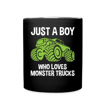 Monster Truck Monster Truck Fans Boy Gift - Full Colour Mug - black - Front