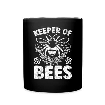 Beekeeper Beekeeping Honeybee Keeper Of The Bees - Full Colour Mug - black - Front