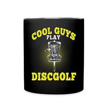 Disc Golf Coole Jungs spielen Discgolf Discgolfer - Tasse einfarbig - Schwarz - Vorne