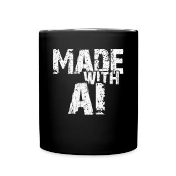AI Artificial Intelligence Funny Nerd Saying - Full Colour Mug - black - Front